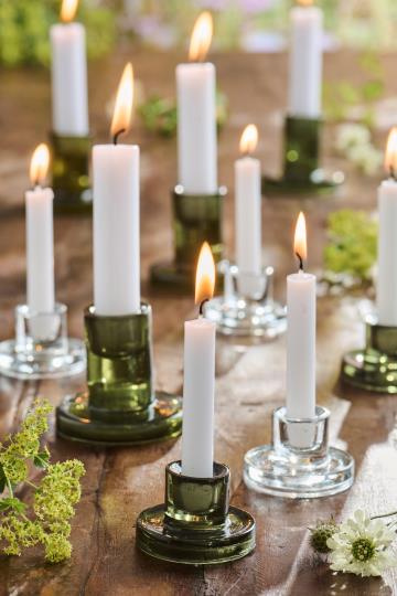 Kerzenhalter für Pencil Kerze Ø: 1,3 cm Kerze, Glas - H: 3,6 cm