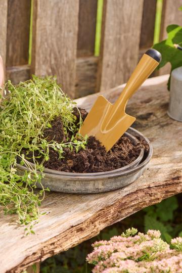 Tablett/ Kerzentablett Zink rund mit Kante Urban Garden - 2er Set