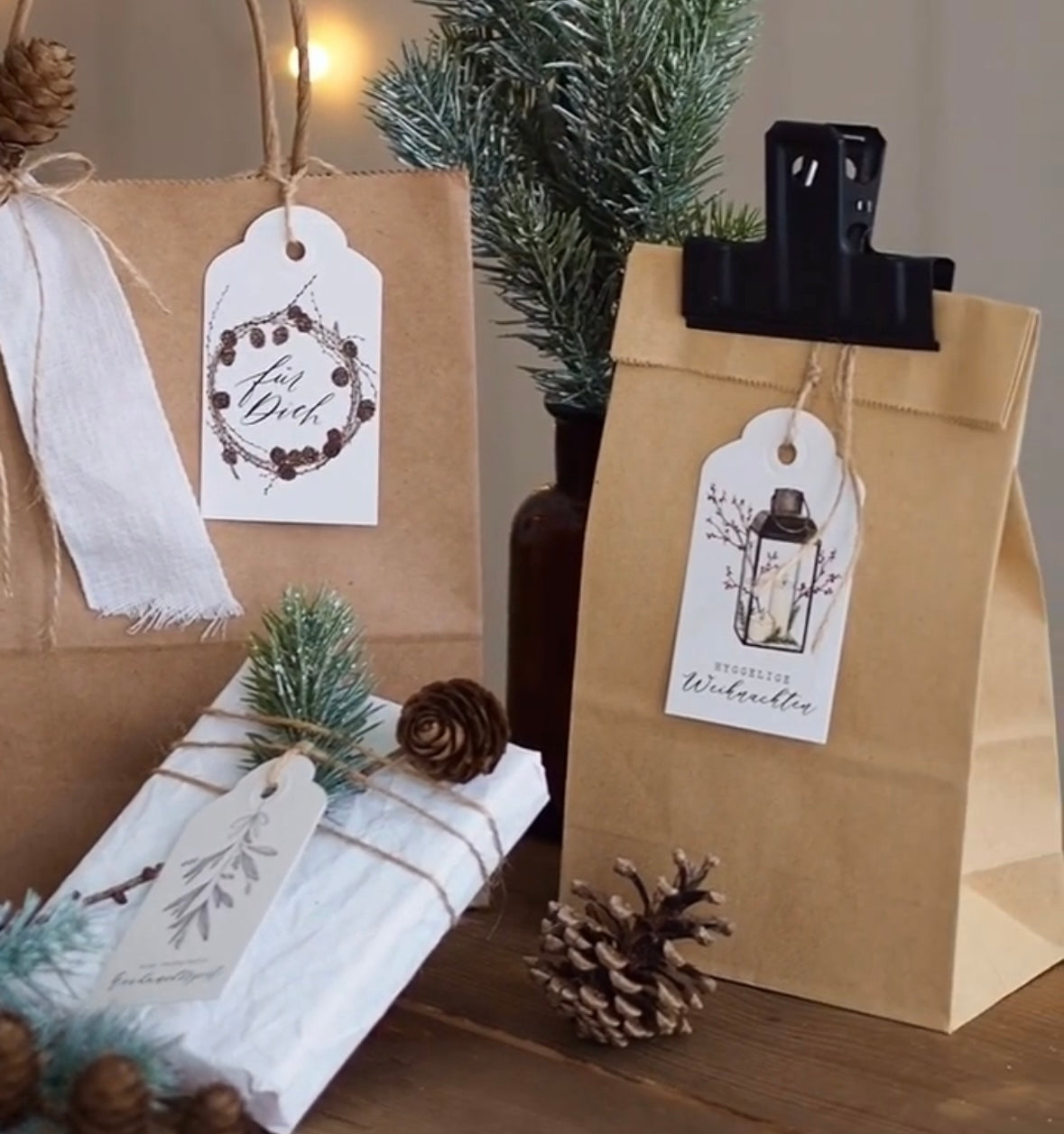 Geschenkanhänger "Lächenkranz" - für Dich