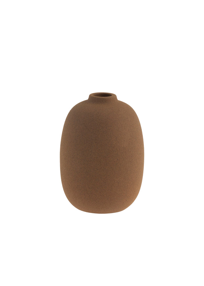 Vase Albacken Keramik, braun - oval