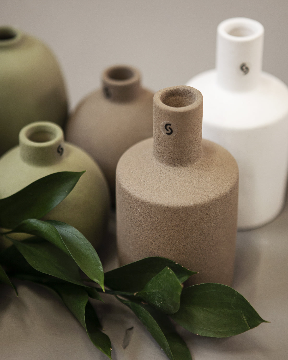 Vase Albacken Keramik, braun - oval