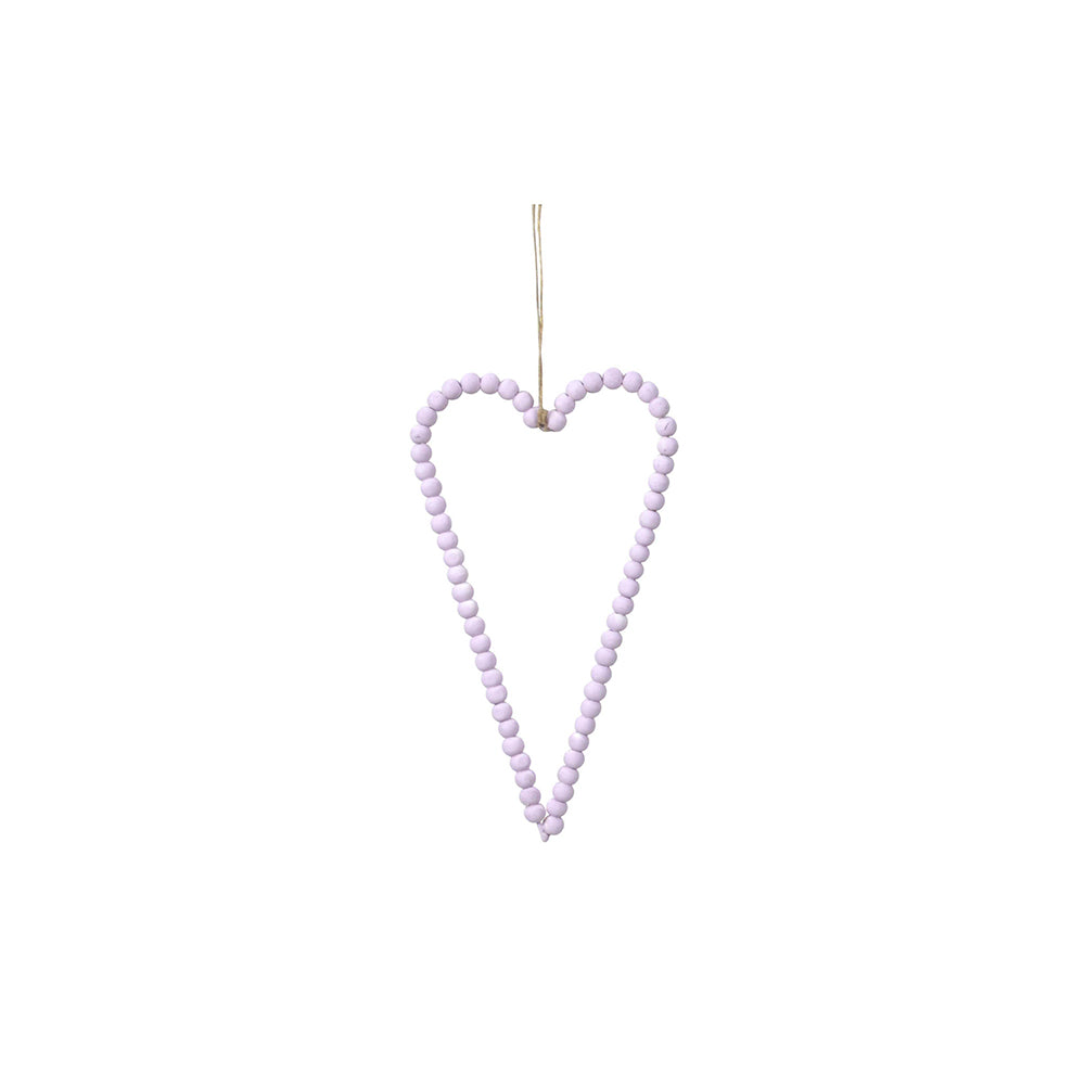 HOLZ PERLEN HERZ/ HOLZHERZ - SMALL ROSE