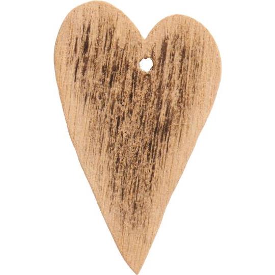 Geschenkanhänger/ Anhänger Herz, Holz - natur/ braun