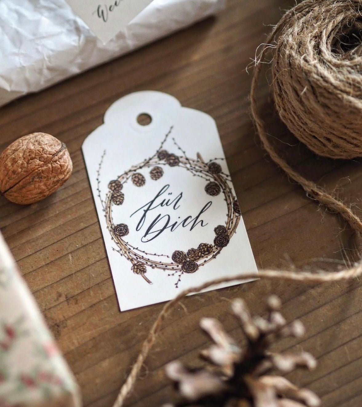 Geschenkanhänger "Lächenkranz" - für Dich