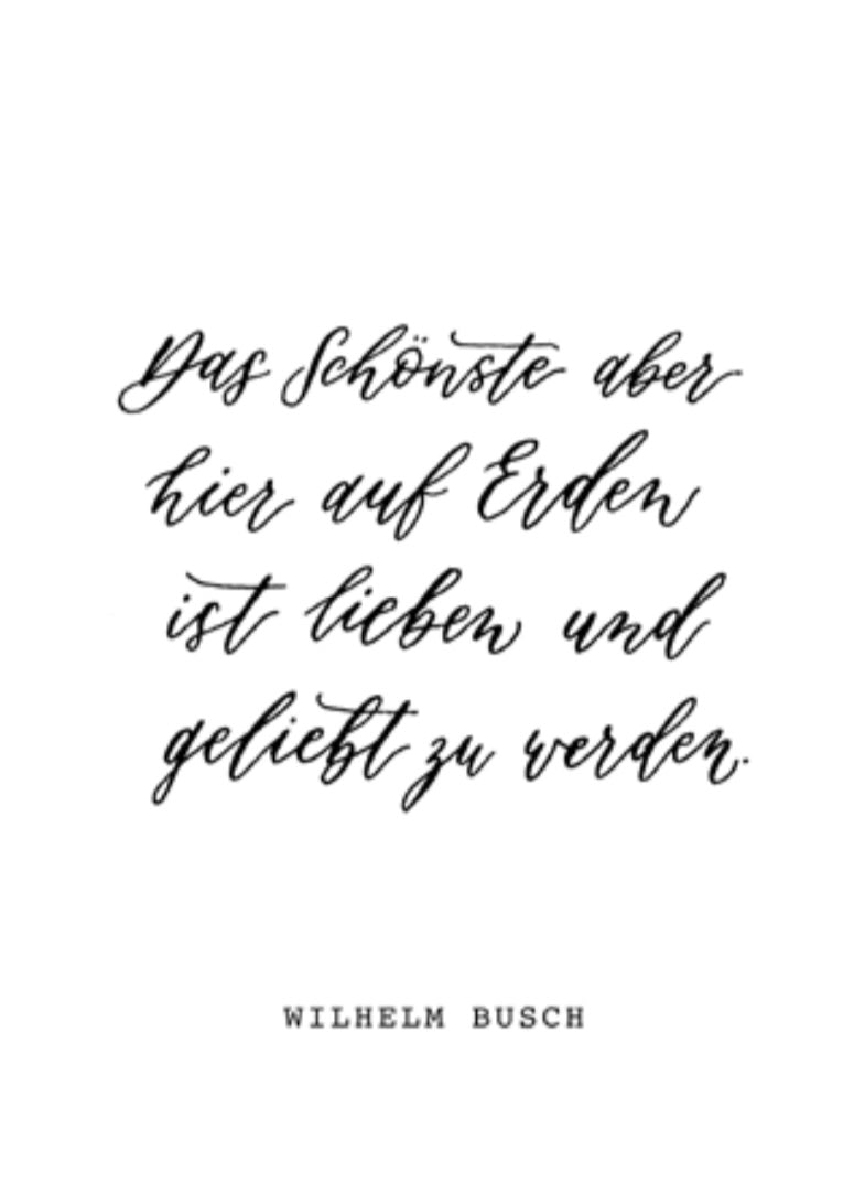 Postkarte "DAS SCHÖNSTE ABER HIER AUF ERDEN ..." Wilhelm Busch - A6