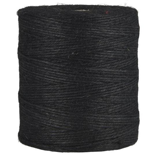 XL Jutegran/ Juteschnur/ Garn schwarz, 400 m- Geschenkband