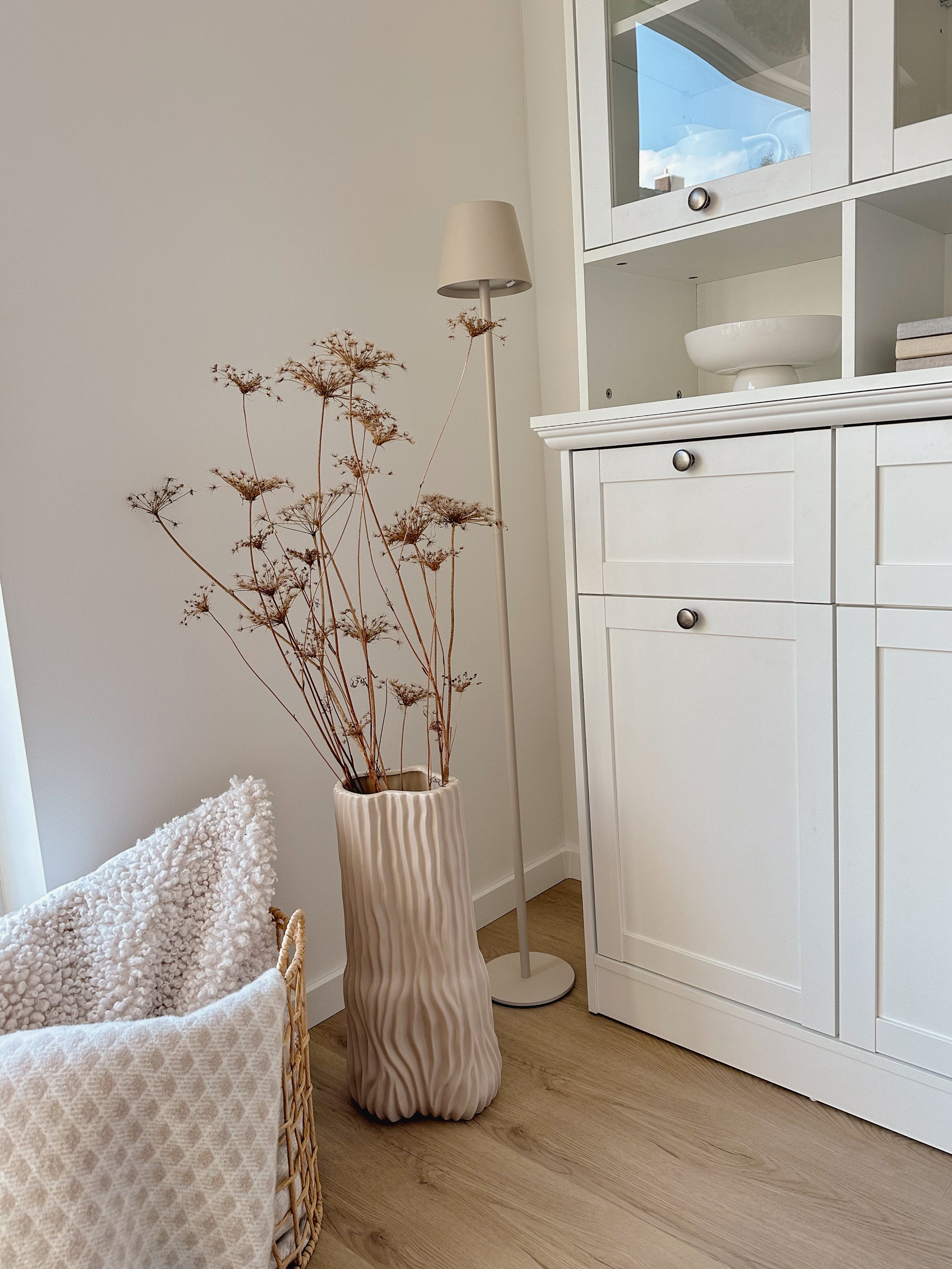 LED Stehlampe Touch, Dimmfunktion, aufladbar, 3 Farbstufen, H: 120 cm - Sand