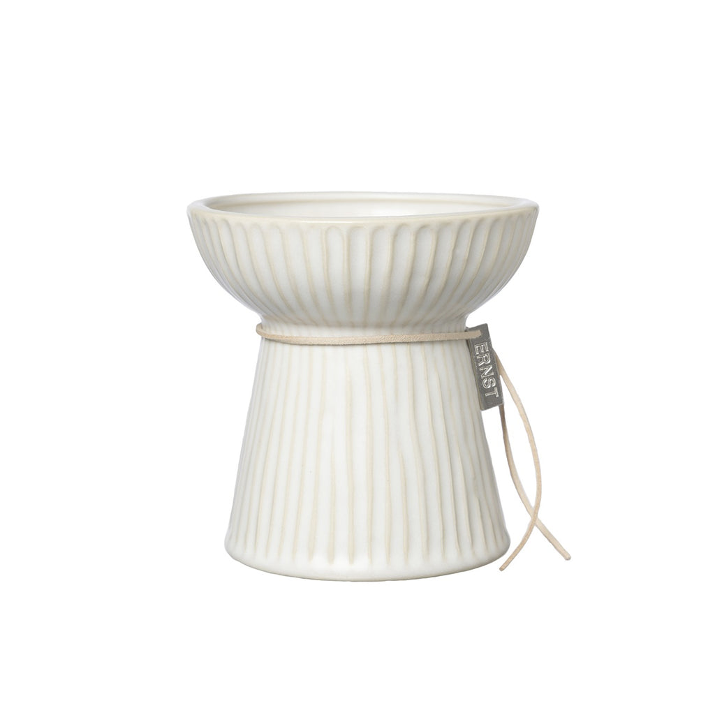 Hyazinthen Vase Lökvas, Rillen, naturalweiß - H 11 cm