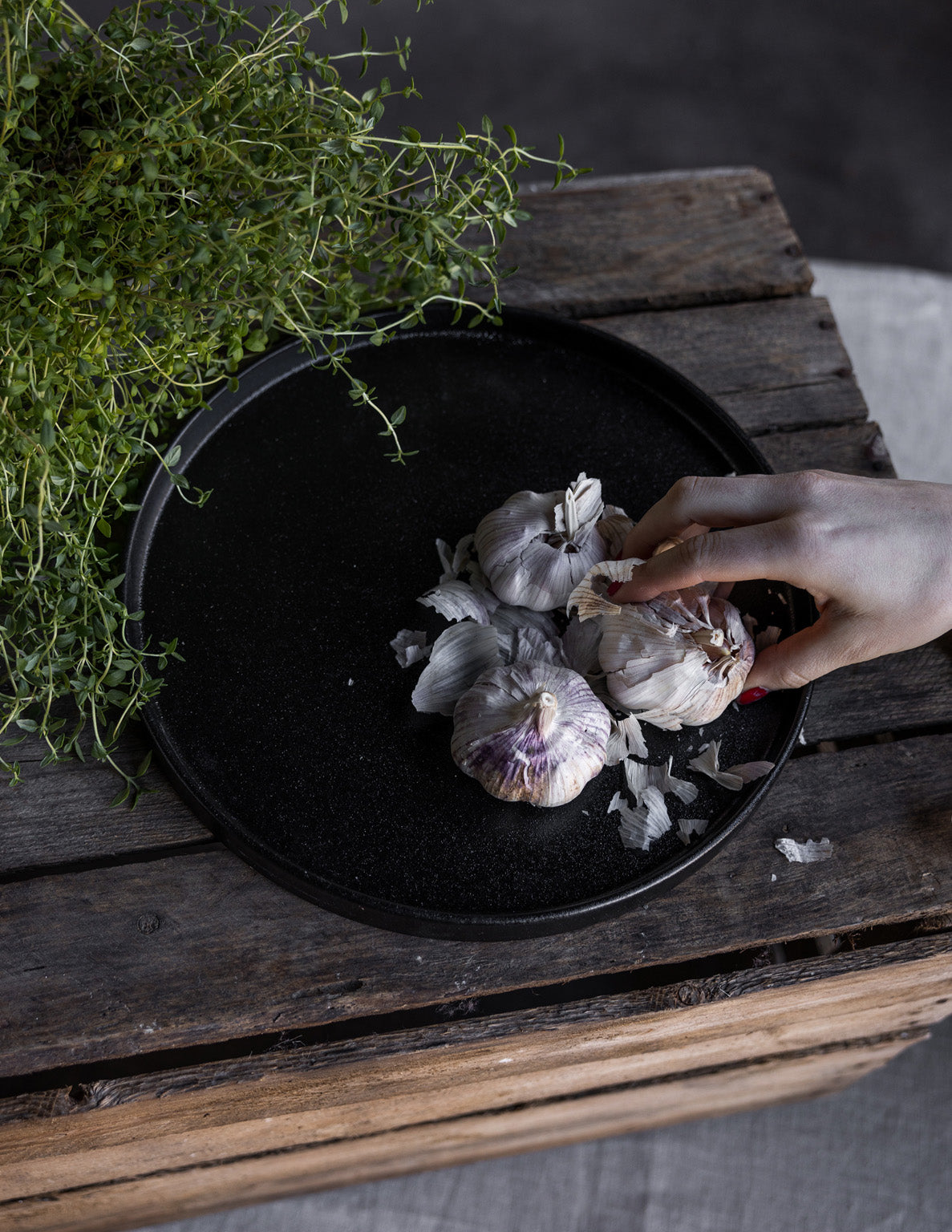 Tablett Grimshult Keramik, rund - schwarz