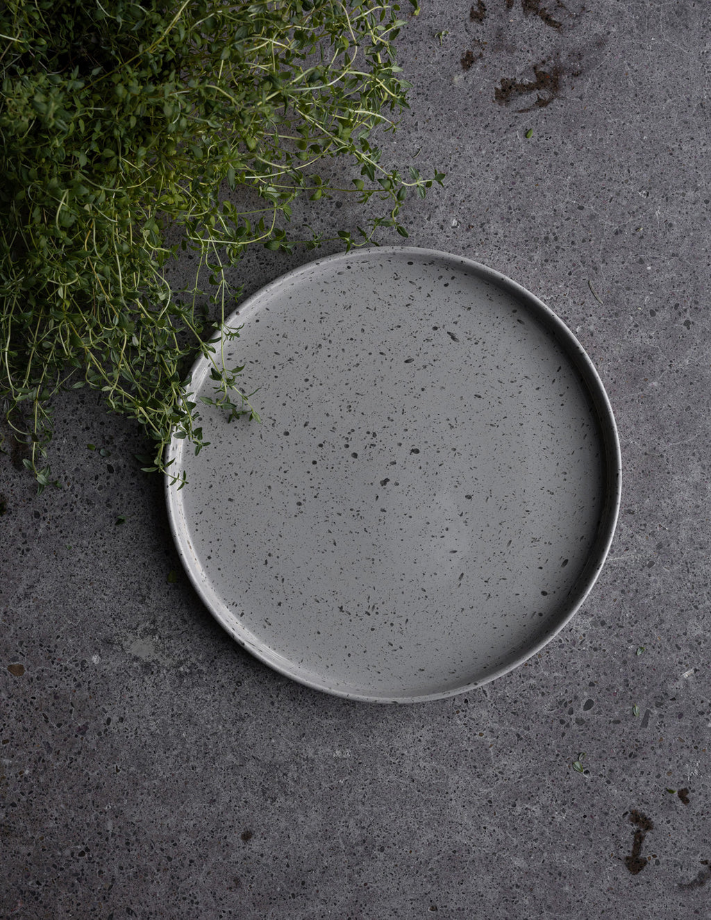 Tablett Grimshult Keramik, rund - natur