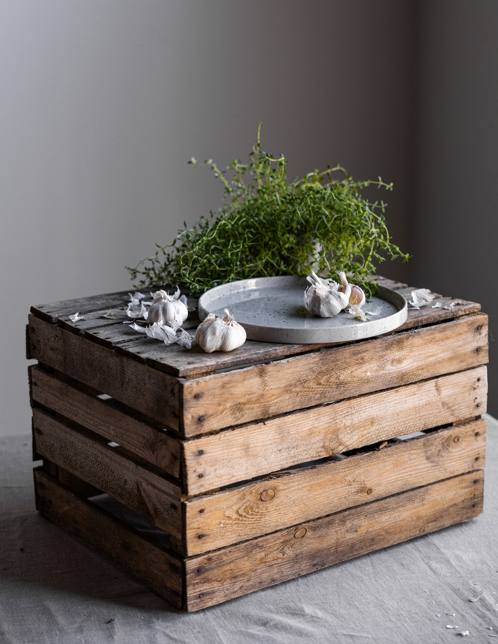 Tablett Grimshult Keramik, rund - natur