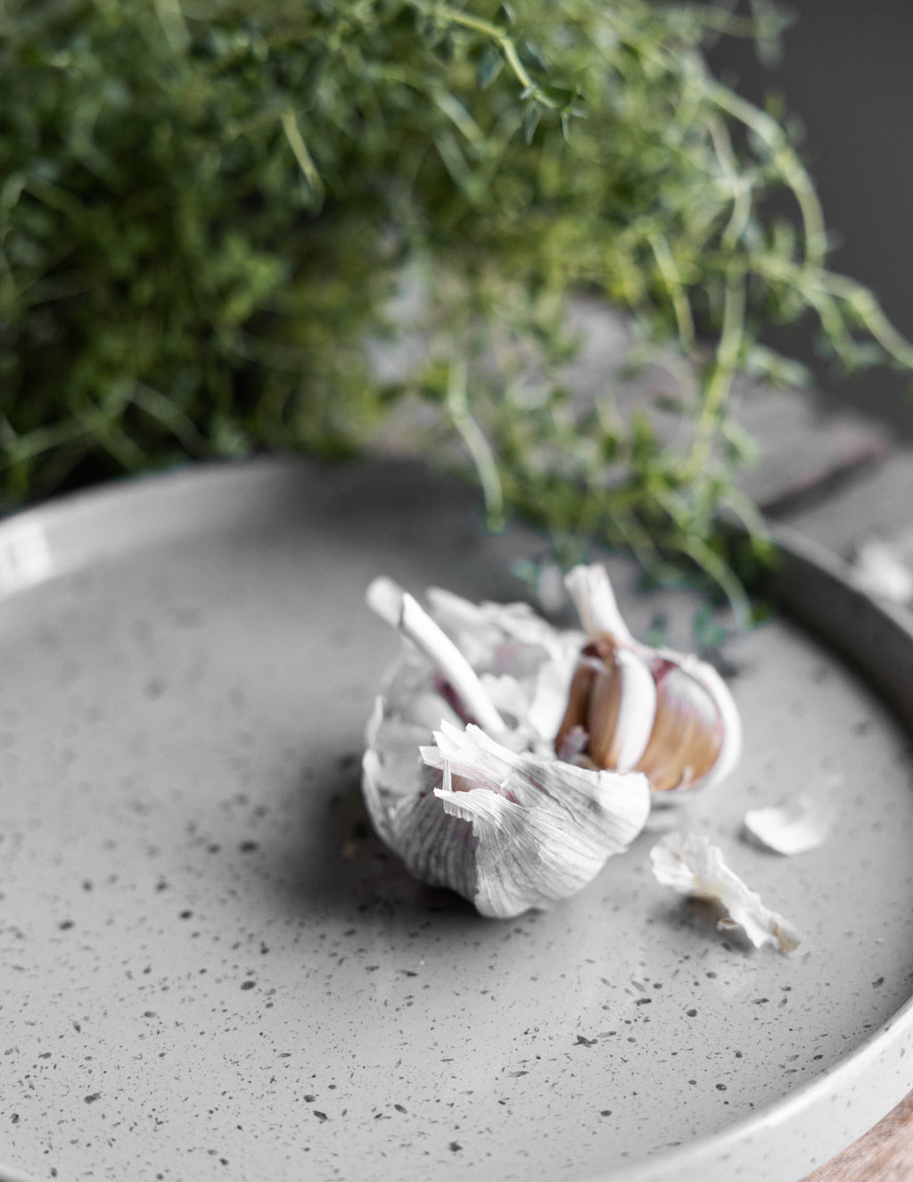 Tablett Grimshult Keramik, rund - natur