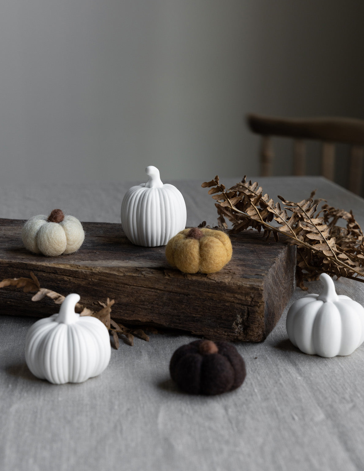 Kürbis Haga aus Filz, Fairtrade - dunkelbraun