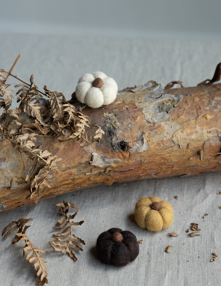 Kürbis Haga aus Filz, Fairtrade - dunkelbraun
