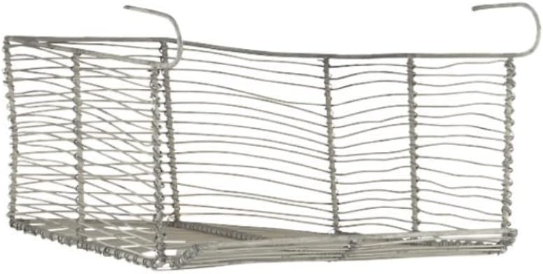 Korb/ Hängekorb für unter die Tischplatte, Metall Zink - 27 x 13,5 x 22 cm