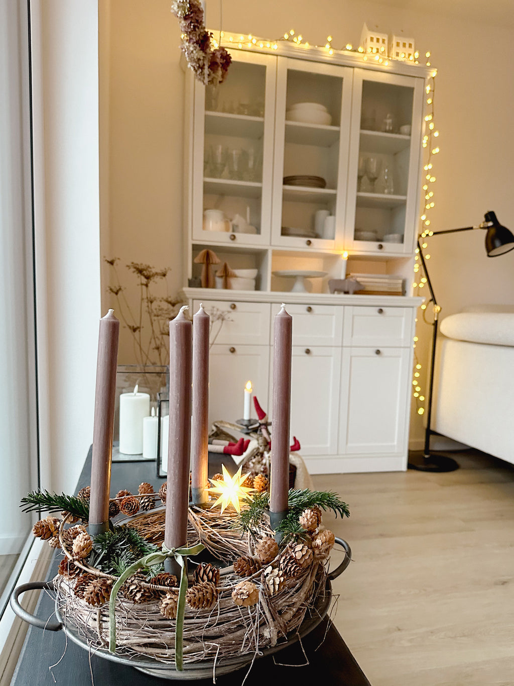 Lichterkette Perlen Clusterlights Kugel 120 LED 3m mit Timer, warm weiß - Trafo