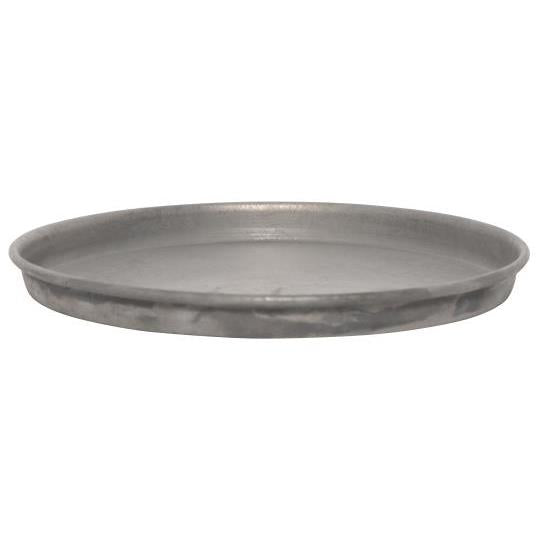 Kerzentablett/ Tablett/ Untersetzer mit Kante, Zink - Ø: 15,7 cm