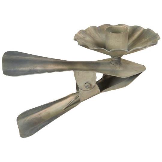 Clip Kerzenhalter, Zink für Ø: 2,2 cm Kerze - L: 15 cm
