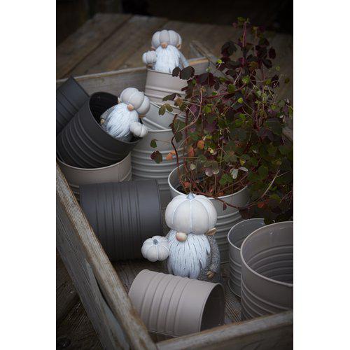 Blumentopf/ Pflanztopf Ariel, Metall Dunkelgrau Matt