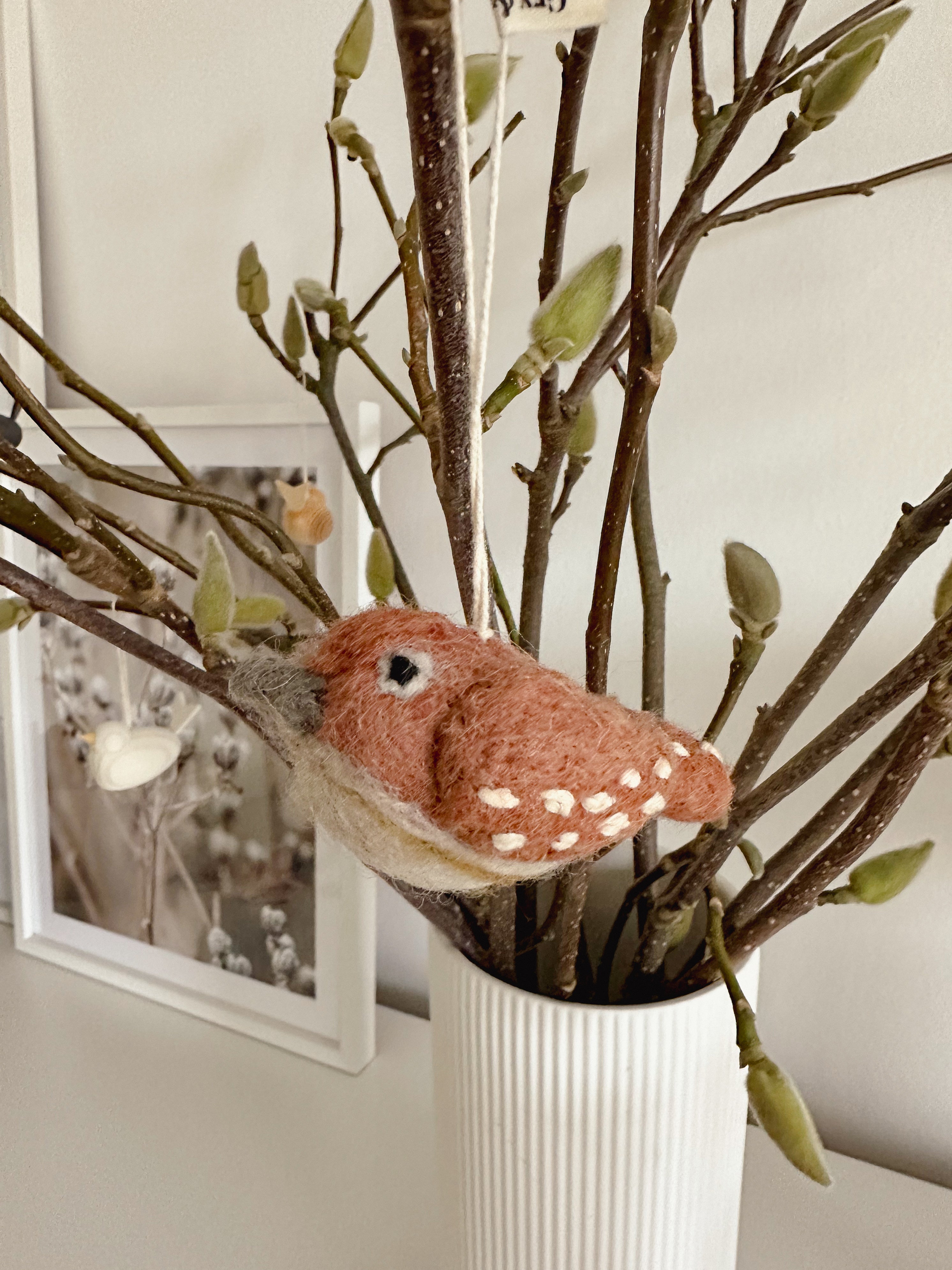 Vogel/ Filz Zaunkönig Rusty Brown - 7 cm