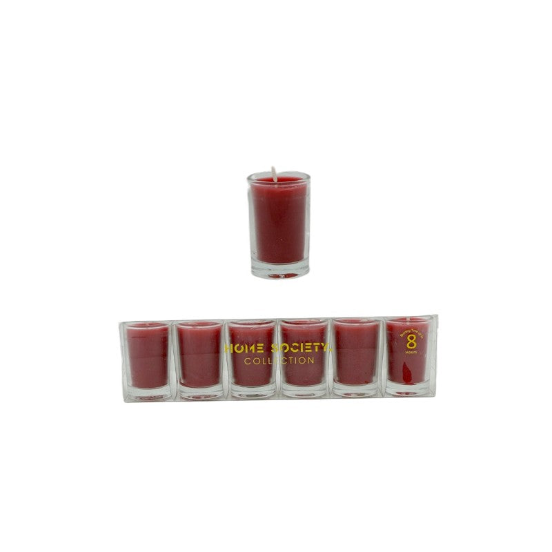 Votiv Kerzen im Set 6 Stück, Größe S - Rot