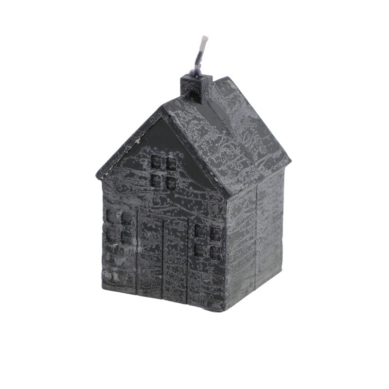 Deko-Kerze Haus/ Hauskerze, schwarz - 8,4 cm