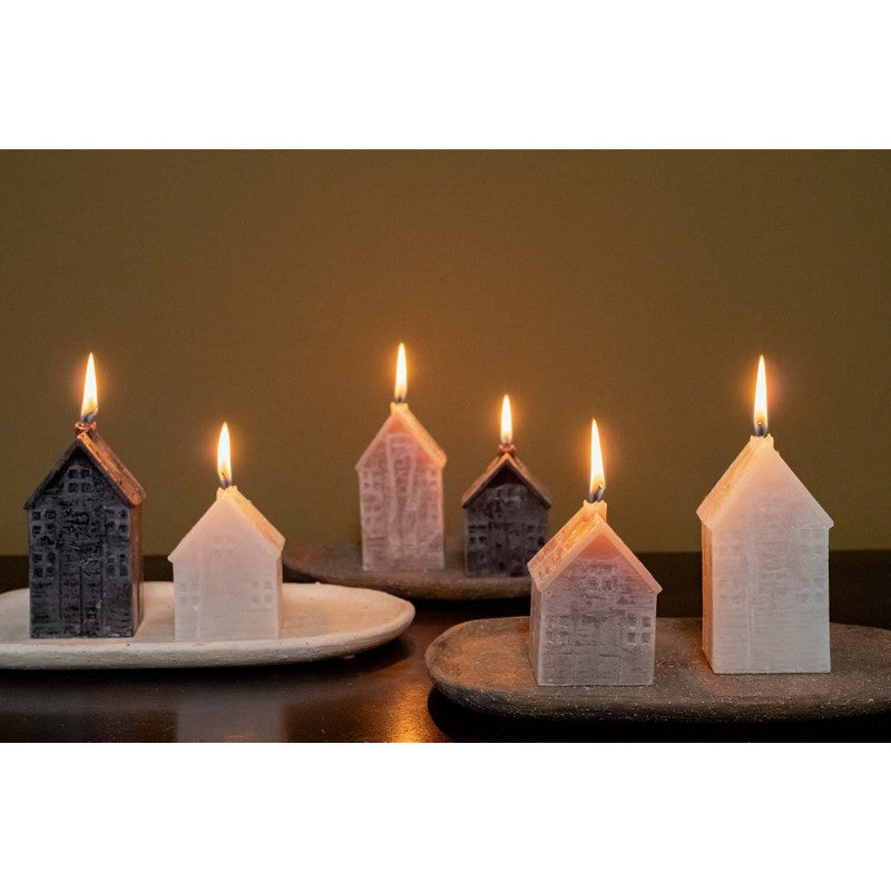 Deko-Kerze Haus/ Hauskerze, schwarz - 8,4 cm