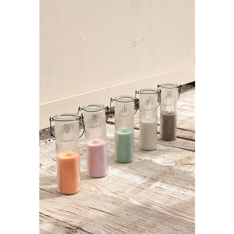 Kerze Tube Dirk - Kerzenglas zum hängen - Taupe