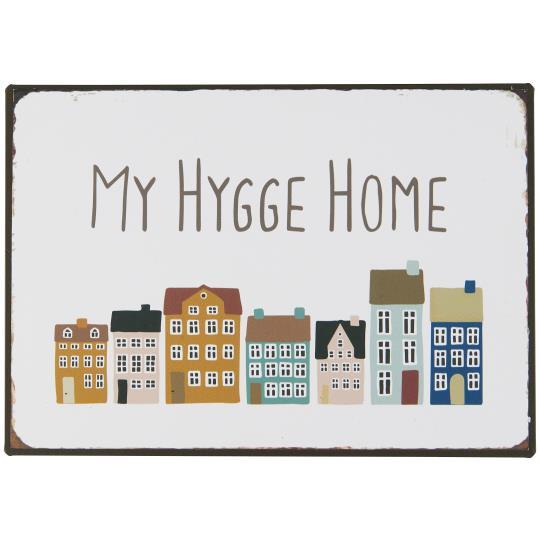 Metallschild My Hygge Home