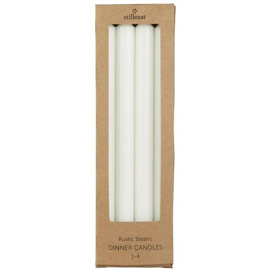 Adventskerze 1-4 Schachtel mit 4 Kerzen geprägten Zahlen, Stearin - weiß