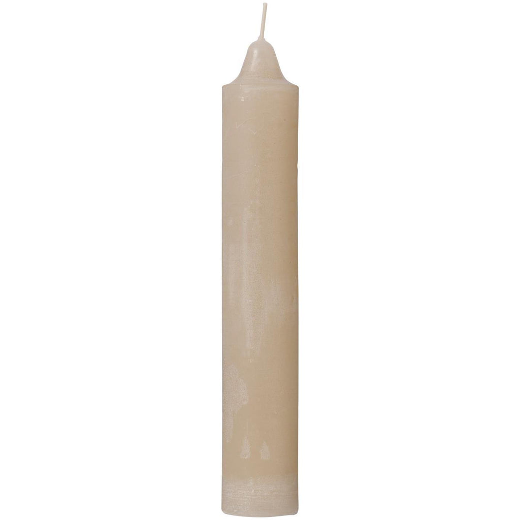 Rustikale Kerze/ Stumpenkerze, graunatur -  D:3,8 H:25 cm