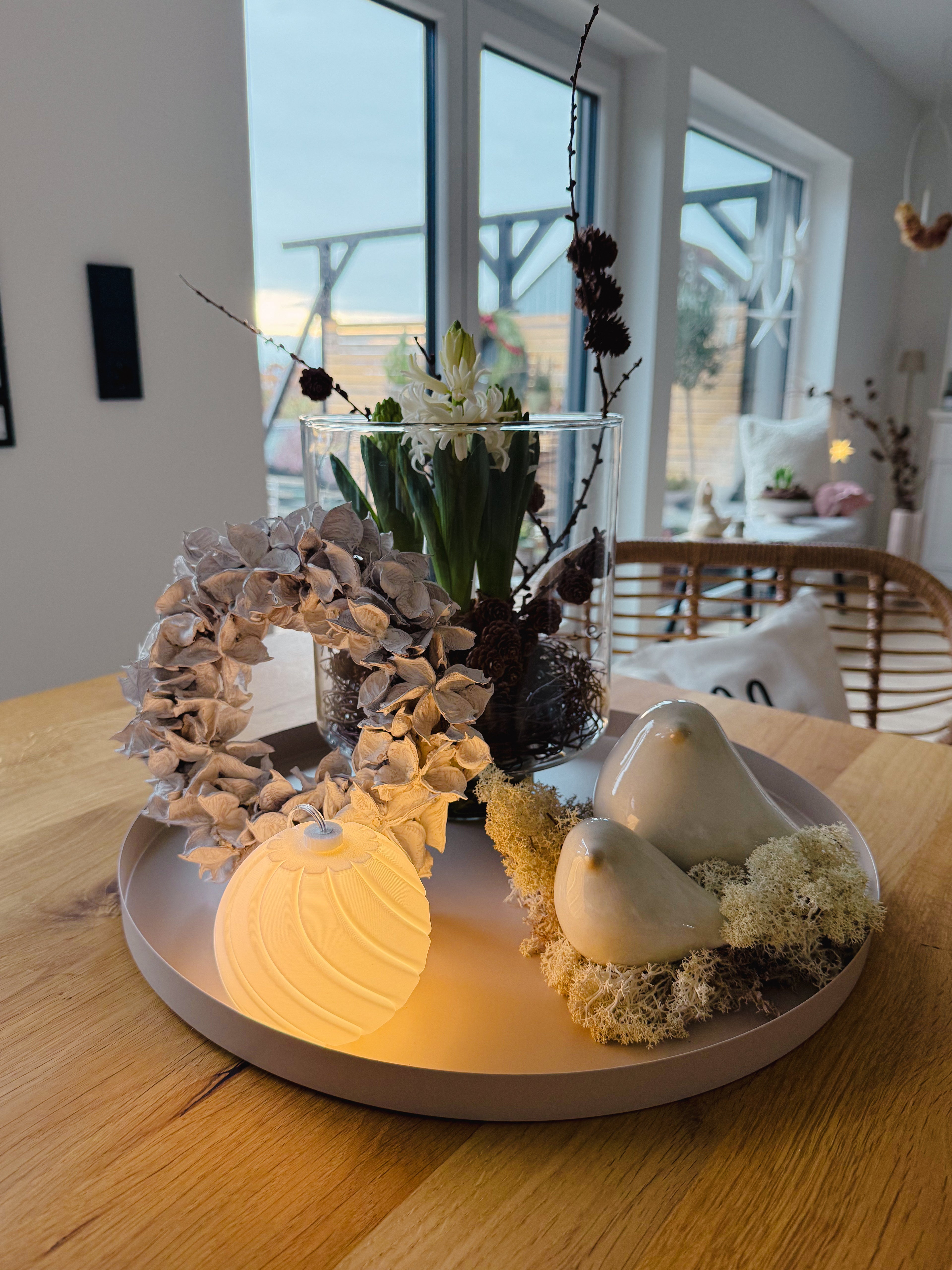 Vogel/ Dekovogel, Keramik cremeweiß, klein - 8 cm