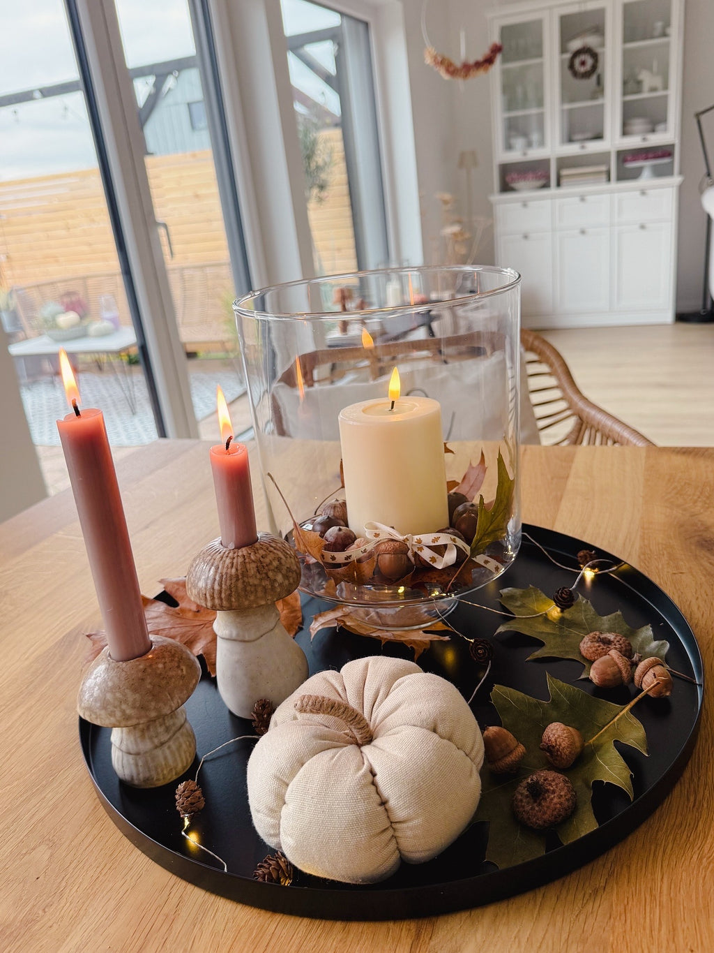 Vase mit Fuß, Glas - 25 cm