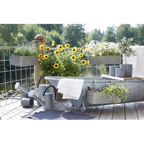 Blumentopf/ Pflanztopf Amira, Metall Grey Zink - 3 verschiedene Größen