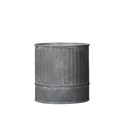 Blumentopf/ Pflanztopf Amira, Metall Grey Zink - 3 verschiedene Größen