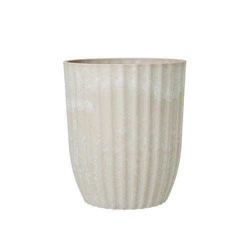 Großer Übertopf-/ Pflanztopf YODIT Recyling Kunststoff, beige - in 3 Größen