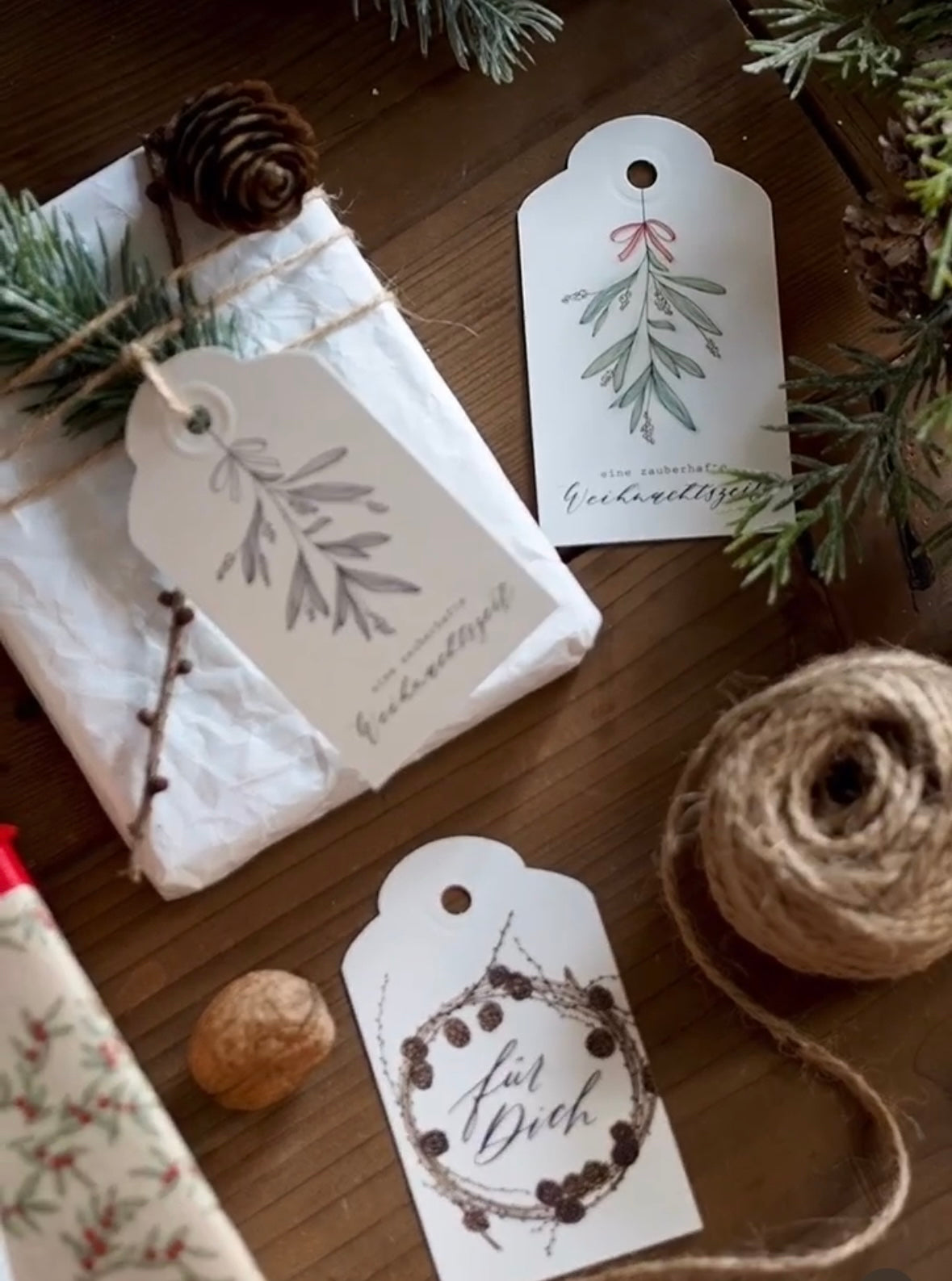 Geschenkanhänger "Lächenkranz" - für Dich