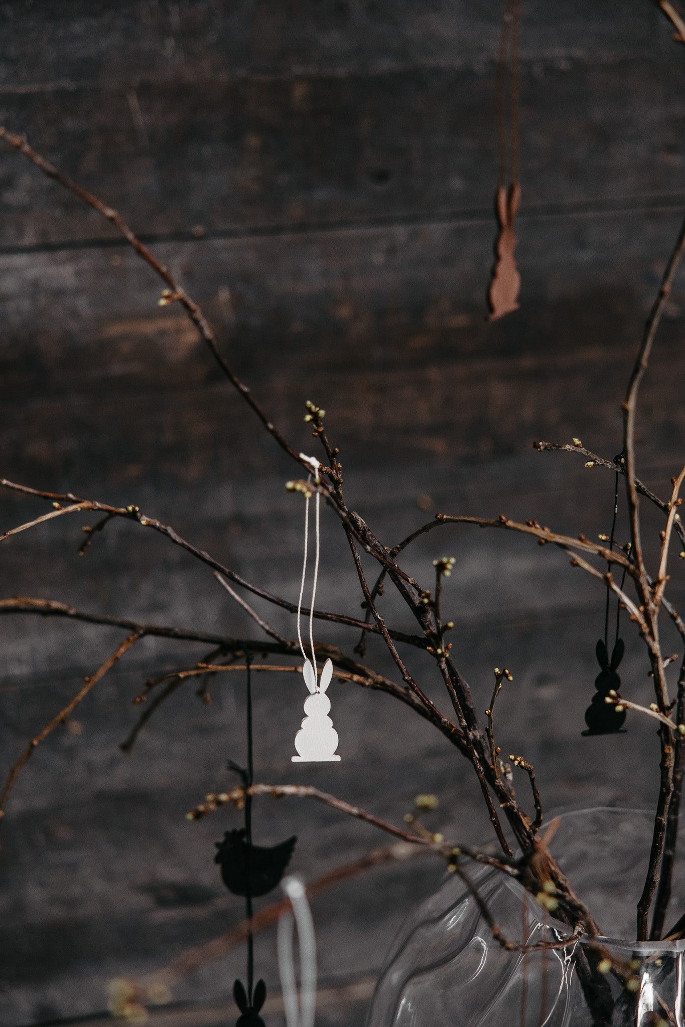 Holzhase/ Hase Hugo, Anhänger - weiß