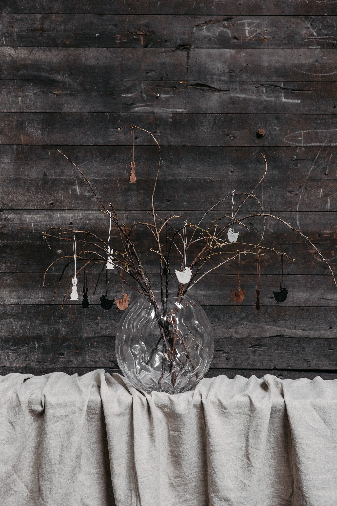 Holzhase/ Hase Hugo, Anhänger - schwarz