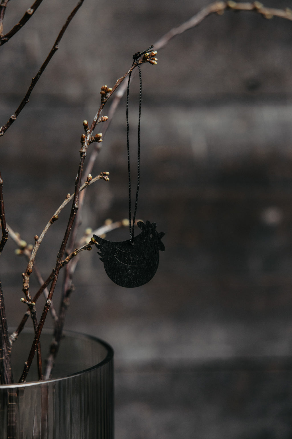 Holzhenne/ Huhn Edith, Anhänger - schwarz