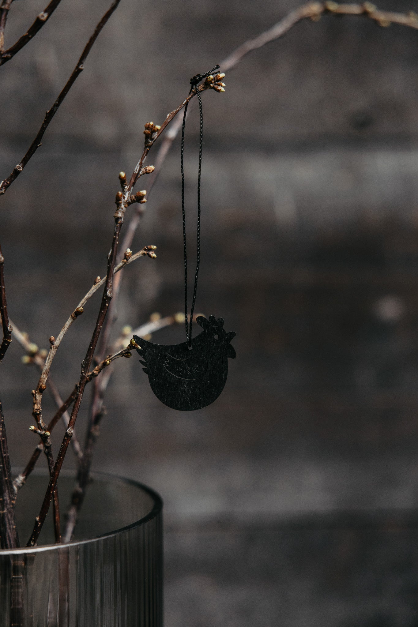 Holzhenne/ Huhn Edith, Anhänger - schwarz