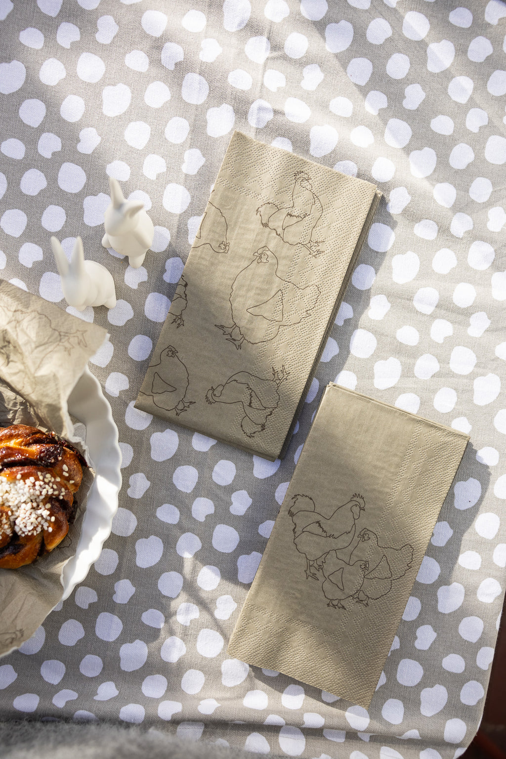 Papierserviette Hühner, natur  - Storefactory