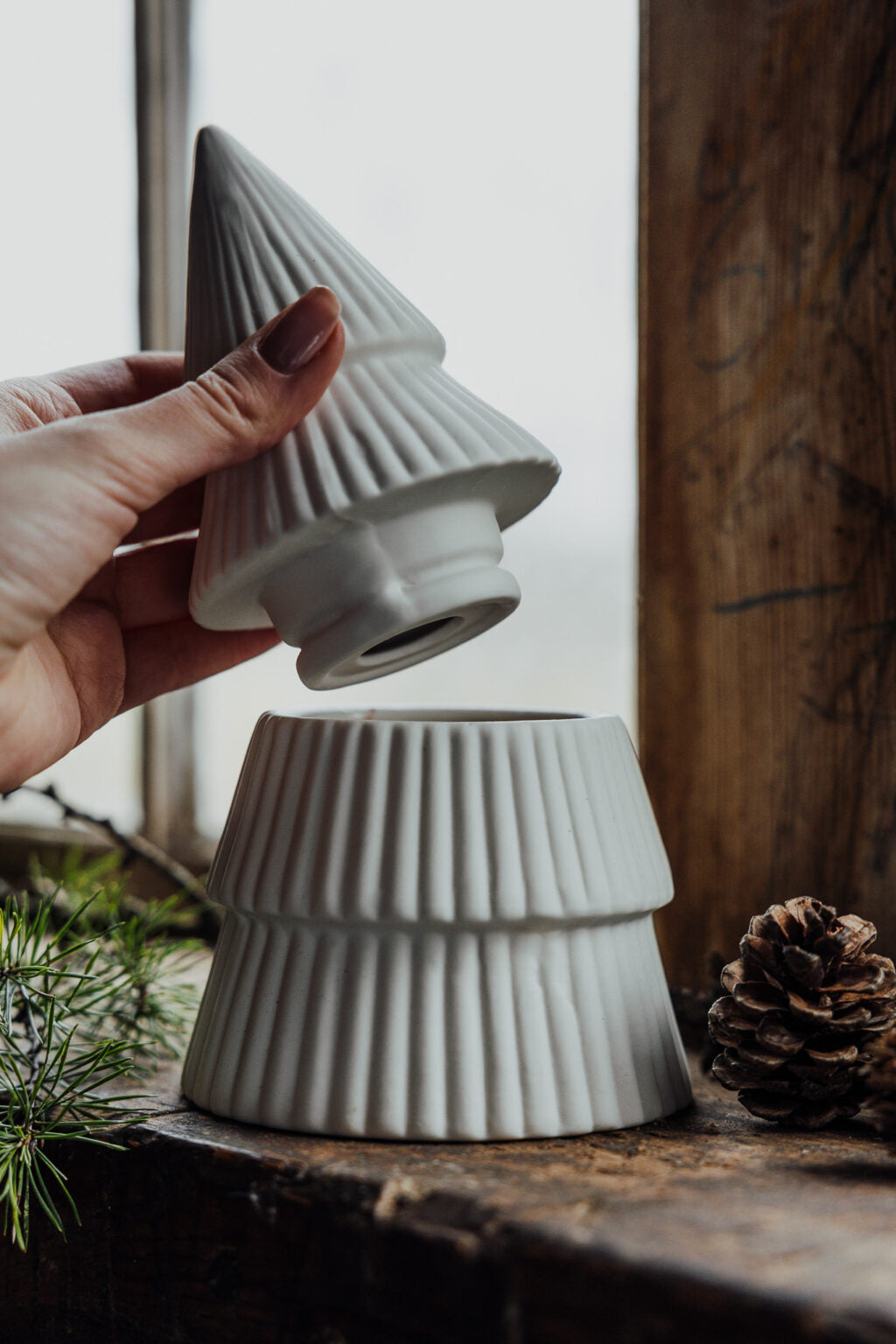 Tanne SKOGSVIK Keramik, 2 teilig - Tannenbaum