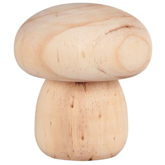 Pilz stehend Holz, natur - 7,8 cm