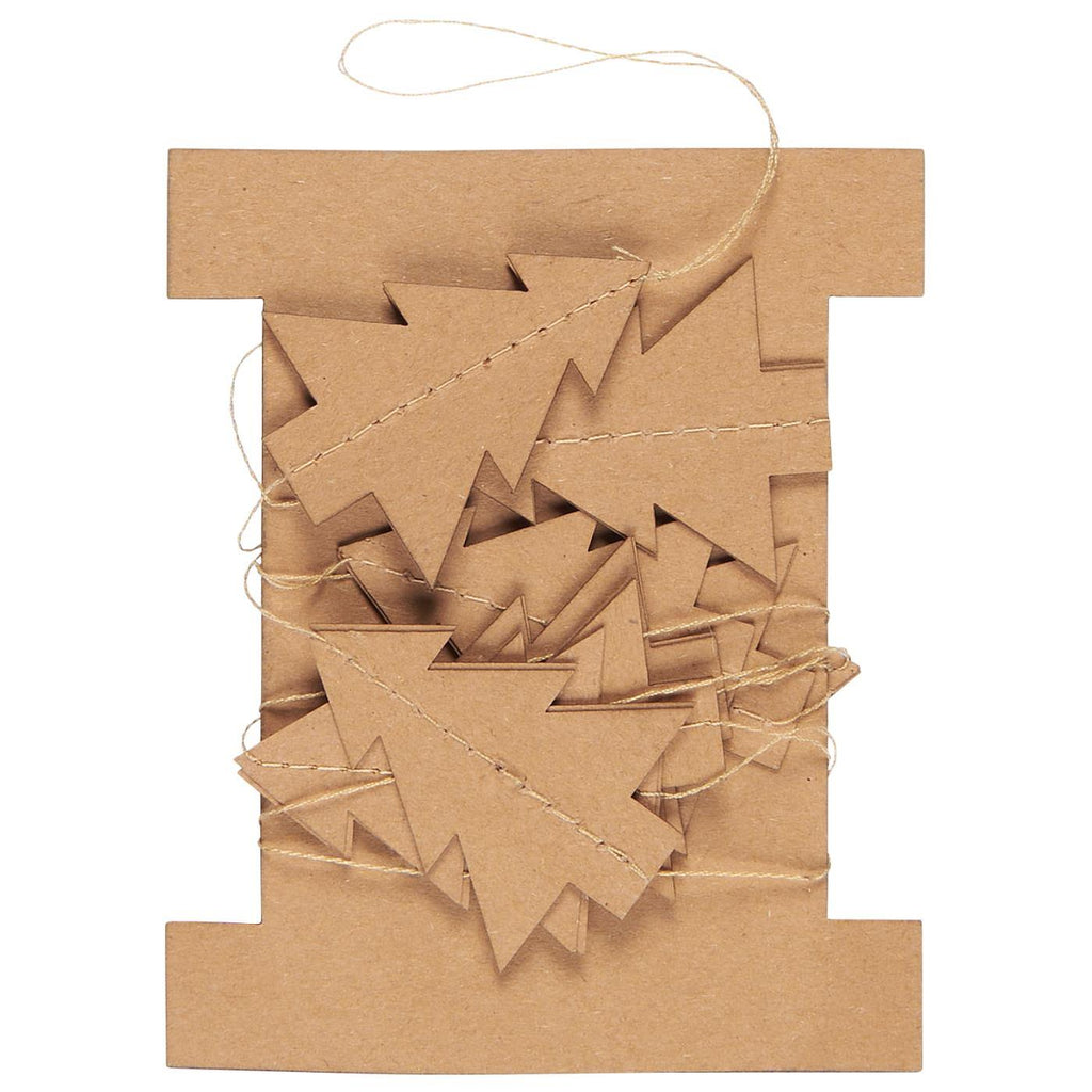 Girlande/ Band mit Weihnachtsbäumen, Papier - 1,67 m