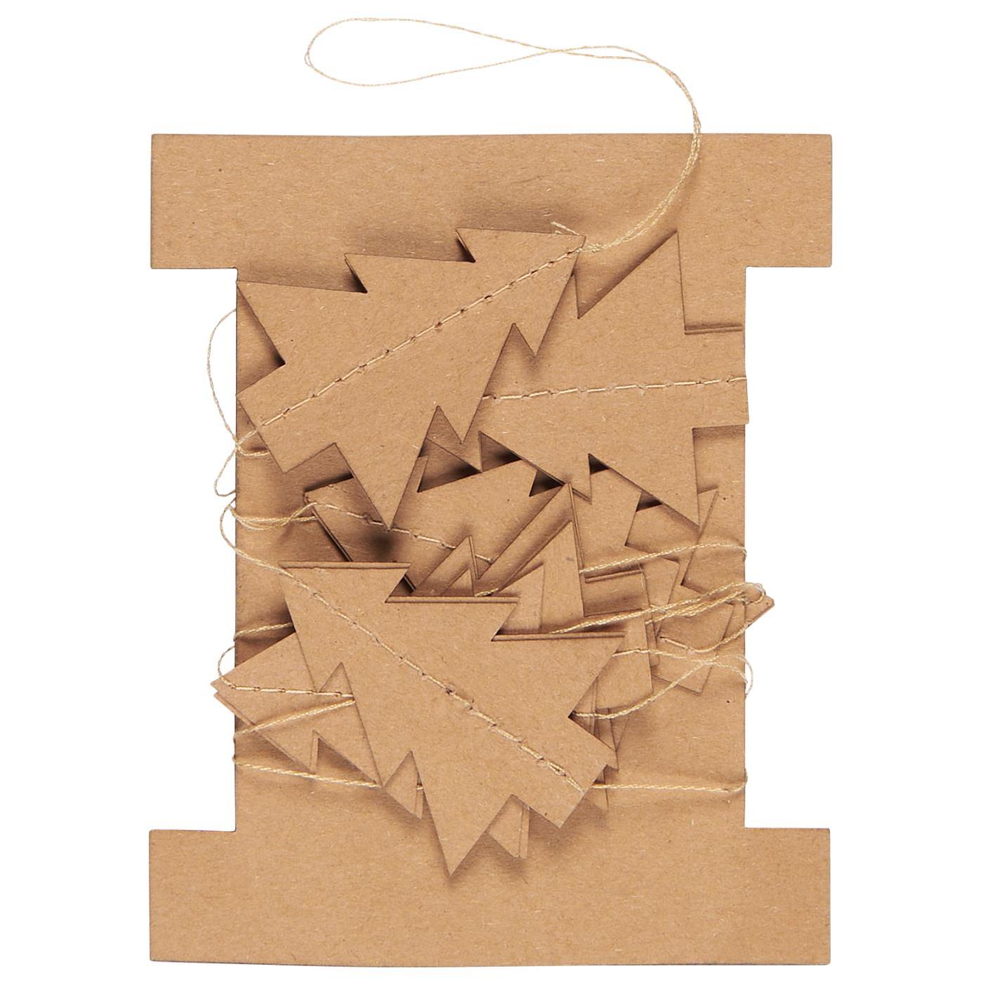 Girlande/ Band mit Weihnachtsbäumen, Papier - 1,67 m