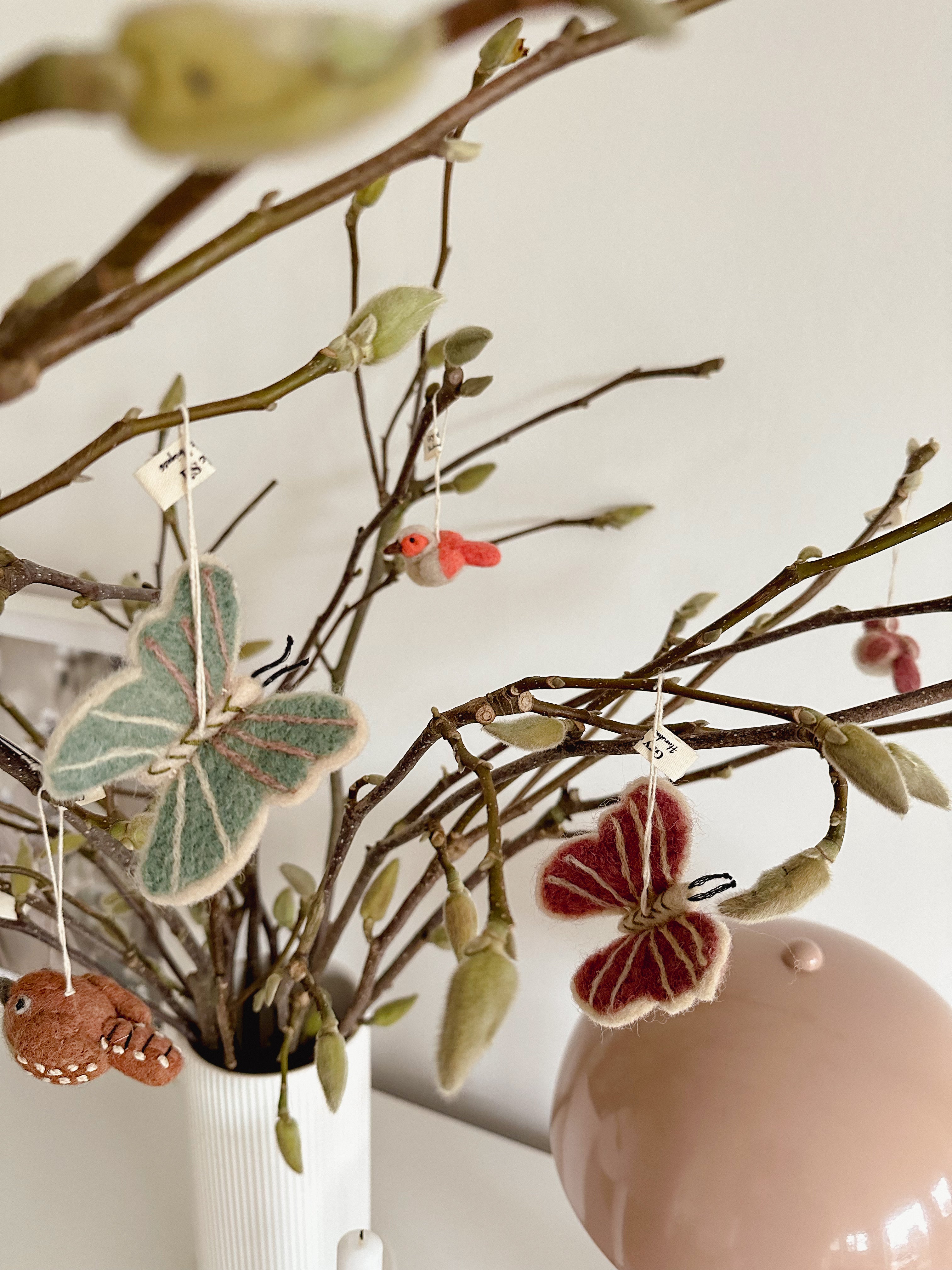 Filz Schmetterling Green/ Anhänger Filz - 8,5 cm