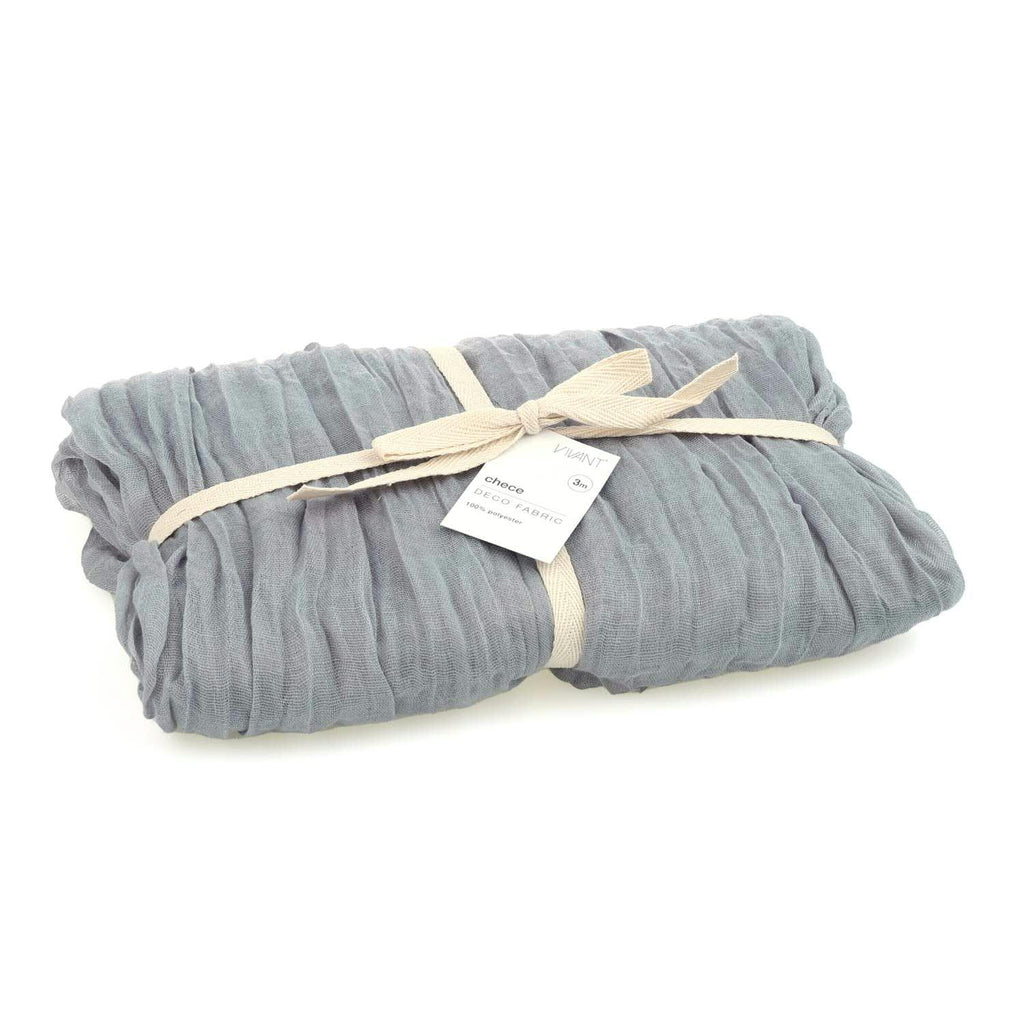 Stoff 50/90 x 300 cm - blaugrau