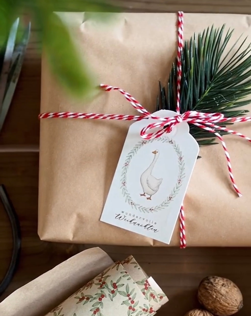 Geschenkanhänger "WEIHNACHTSGANS" - Wundervolle Weihnachten