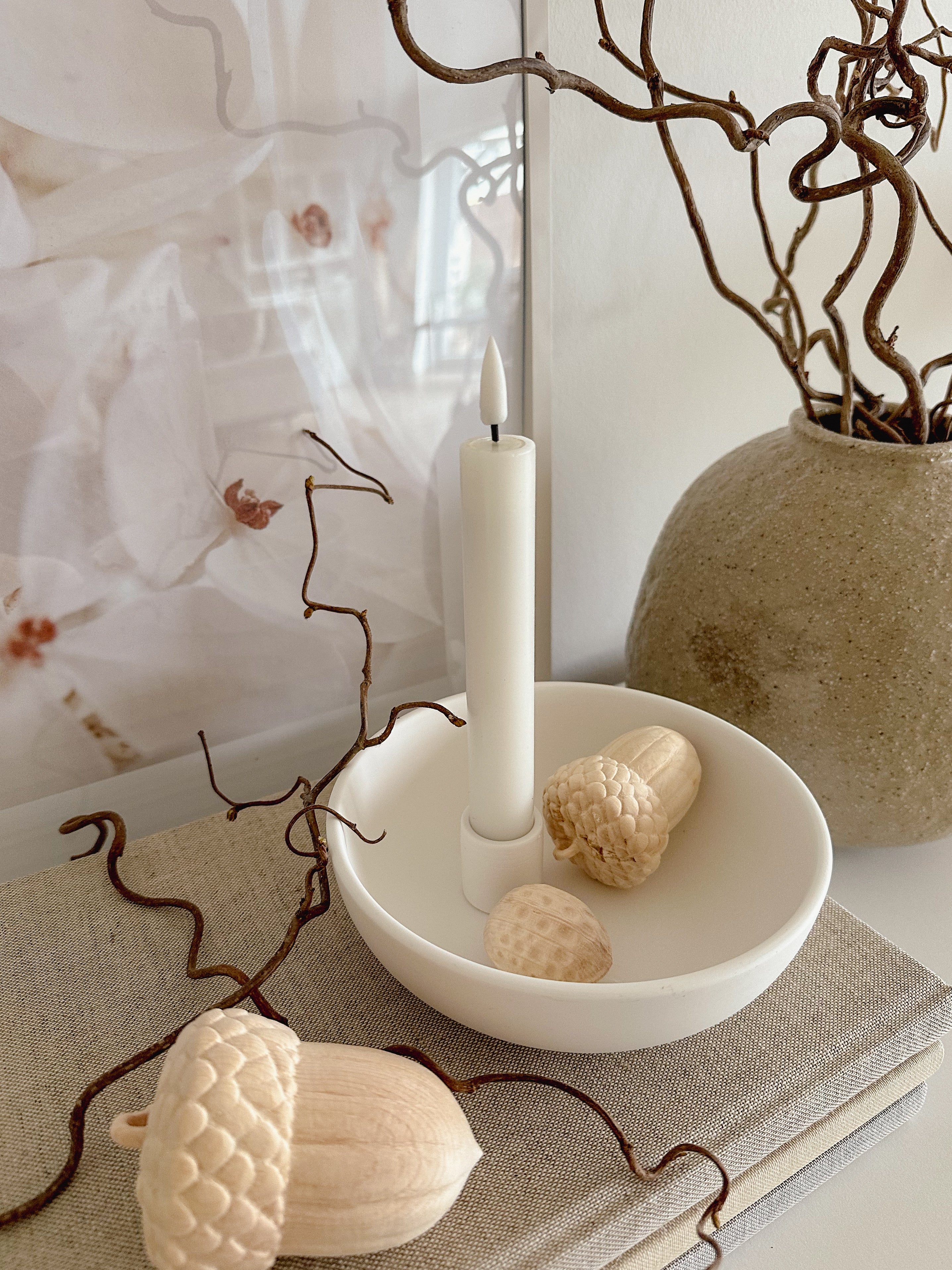 Zirbenholz Eichel, natur - 6 cm